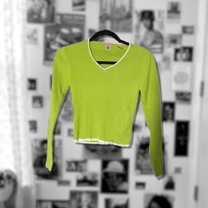 VINTAGE AMERICAN EAGLE- Green V-neck Sweater💚